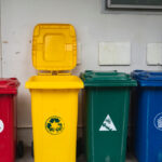 Garbage,Trash,Bins,For,Collecting,A,Recycle,Materials.,Garbage,Trash
